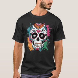 Kleurrijke Suikerschedel - Schedel geschenken T-shirt