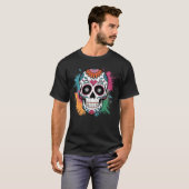 Kleurrijke Suikerschedel - Schedel geschenken T-shirt (Voorkant volledig)