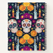 Kleurrijke Suikerschedels - Dag van de Doden Notitieboek (Achterkant)