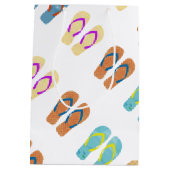 Kleurrijke Summer Beach Party Teenslippers Gift Ba Medium Cadeauzakje (Achterkant)