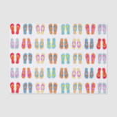 Kleurrijke Summer Beach Party Teenslippers Gift Ti Tissuepapier (Voorkant)