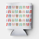 Kleurrijke Summer Beach Party Teenslippers Koelbox Blikjeskoeler (Voorkant)