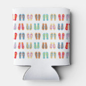 Kleurrijke Summer Beach Party Teenslippers Koelbox Blikjeskoeler (Achterkant)