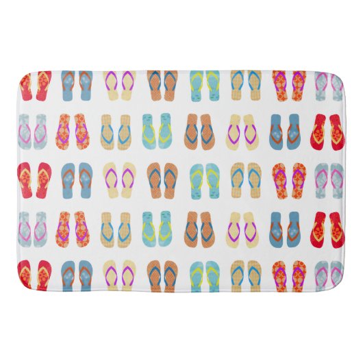 Kleurrijke Summer Beach Teenslippers badmat (Voorkant)