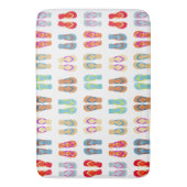 Kleurrijke Summer Beach Teenslippers badmat (Voorkant Verticaal)