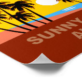 Kleurrijke Sunny Days Ahead Beach Print (Hoek)