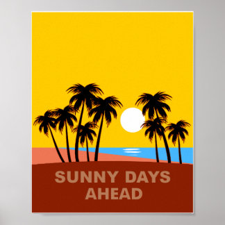 Kleurrijke Sunny Days Ahead Beach Print