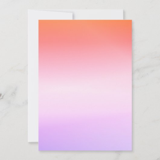 Kleurrijke Sunset Ombre Moderne Verjaardag Uitnodi Kaart (Achterkant)