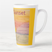 Kleurrijke Sunset Yellow Sinaasappel Latte Mok (Rechts)