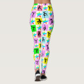 KLEURRIJKE SUPER STAR GYMNASTIEK LEGGINGS (Achterkant)
