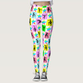 KLEURRIJKE SUPER STAR GYMNASTIEK LEGGINGS (Voorkant)