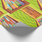 Kleurrijke supermarkt gangpad en bakkerij cadeaupapier