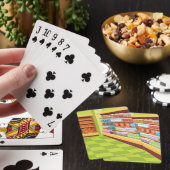 Kleurrijke supermarkt gangpad en bakkerij pokerkaarten (Insitu)