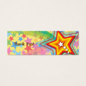 Kleurrijke Superstar Regenboog Dank u DIY Gift Lab Mini Visitekaartjes (Voorkant)