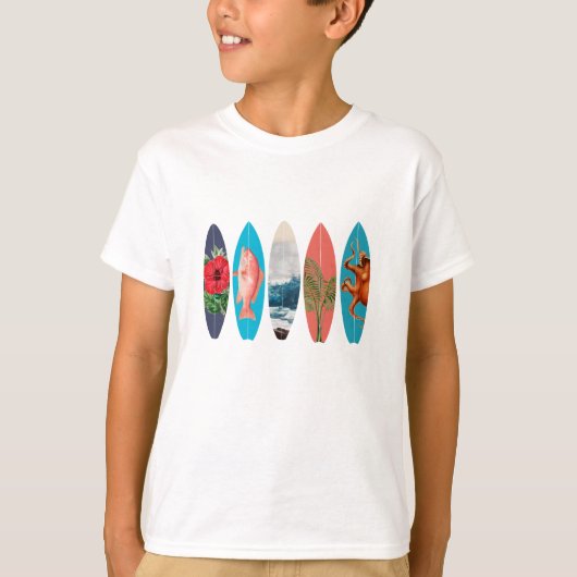 Kleurrijke Surfboards T-shirt (Voorkant)