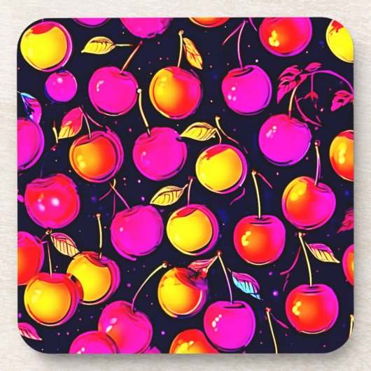 Kleurrijke Surfen Hond Schilderen Bier Onderzetter (Voorkant)