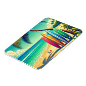 Kleurrijke surfplanken op het strand magneet (Linkerzijde)