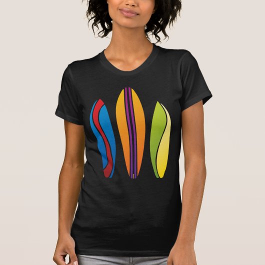 Kleurrijke surfplanken t-shirt (Voorkant)