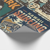  kleurrijke surfposters met surven bus cadeaupapier (Hoek)
