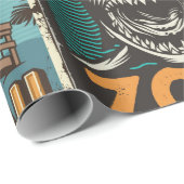  kleurrijke surfposters met surven bus cadeaupapier (Rol Hoek)