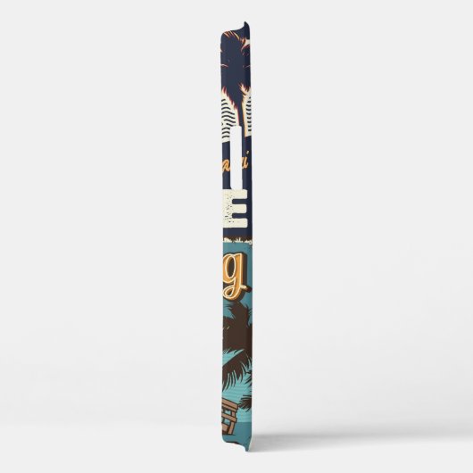  kleurrijke surfposters met surven bus Case-Mate iPhone case (Achterkant / Rechts)