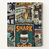  kleurrijke surfposters met surven bus notitieboek (Achterkant)