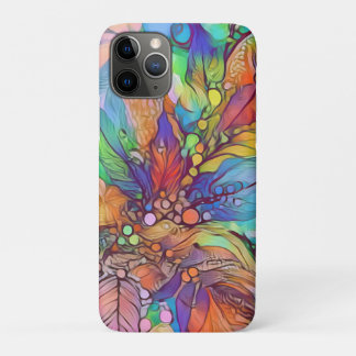 Kleurrijke surrealistische bladrijke kluwen kunst Case-Mate iPhone case