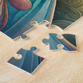 Kleurrijke surrealistische Natuur met bloederige v Legpuzzel (Zijkant)