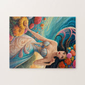 Kleurrijke surrealistische Natuur met bloederige v Legpuzzel (Horizontaal)