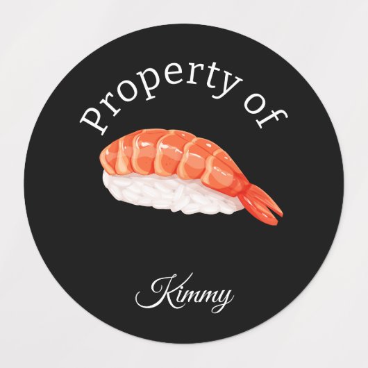 Kleurrijke Sushi Eigenschap van Naam Labels (Design 2)