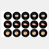 Kleurrijke Sushi Eigenschap van Naam Labels (Vel)