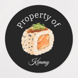 Kleurrijke Sushi Eigenschap van Naam Labels