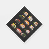Kleurrijke sushi foto servet (Hoek)