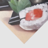 Kleurrijke Sushi op Black Platter Tissuepapier (Detail)