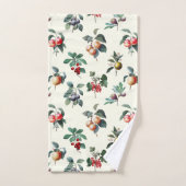 Kleurrijke Sweet Botanical  Fruit op Wit Bad Handdoek (Handdoek)