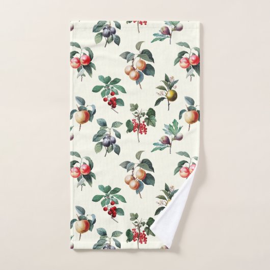 Kleurrijke Sweet Botanical Fruit op Wit Bad Handdoek (Handdoek)