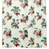 Kleurrijke Sweet Botanical  Fruit op Wit Douchegordijn (Voorkant)