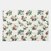 Kleurrijke Sweet Botanical Fruit op Wit Theedoek (Horizontaal)