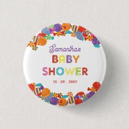 Kleurrijke Sweet Fun Snoep Baby shower Ronde Button 3,2 Cm