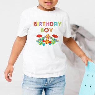 Kleurrijke Sweet Fun Snoep Birthday Boy Kinder Shirts