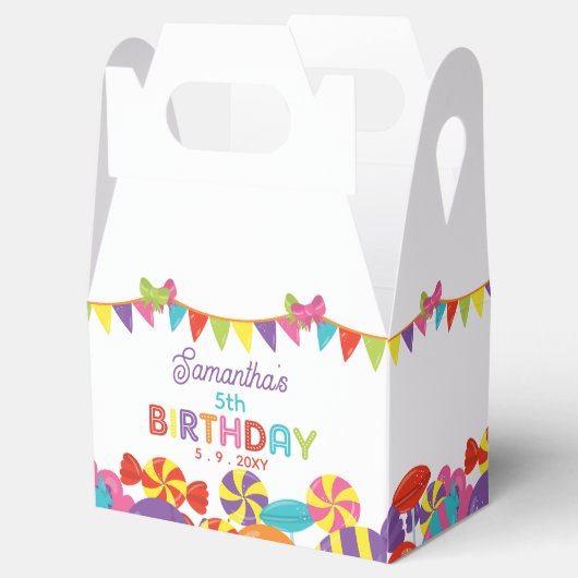 Kleurrijke Sweet Fun Snoep Thema Verjaardagsfeestj Bedankdoosjes (Geopend)