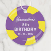 Kleurrijke Sweet Fun Snoep Thema Verjaardagsfeestj Bedankjes Labels (Achterkant)