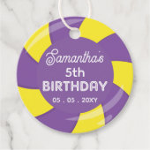 Kleurrijke Sweet Fun Snoep Thema Verjaardagsfeestj Bedankjes Labels (Voorkant)