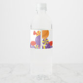 Kleurrijke Sweet Fun Snoep Thema Verjaardagsfeestj Waterfles Etiket (Achterkant)