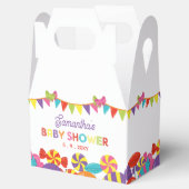 Kleurrijke Sweet Fun Snoep Theme Baby shower Bedankdoosjes (Geopend)