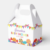 Kleurrijke Sweet Fun Snoep Theme Baby shower Bedankdoosjes (Voorkant Zijde)