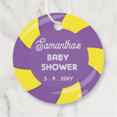 Kleurrijke Sweet Fun Snoep Theme Baby shower Bedankjes Labels (Achterkant)