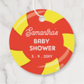 Kleurrijke Sweet Fun Snoep Theme Baby shower Bedankjes Labels (Achterkant)