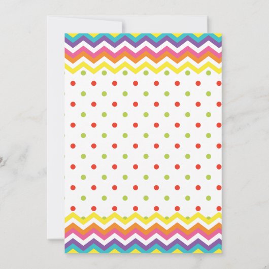 Kleurrijke Sweet Fun Snoep Theme Baby shower Bedankkaart (Achterkant)