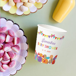 Kleurrijke Sweet Fun Snoep Theme Baby shower Papieren Bekers